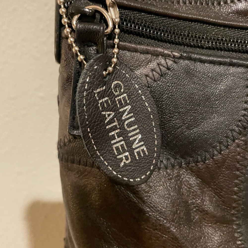 Patchwork Leather Shoulder Bag - image 3